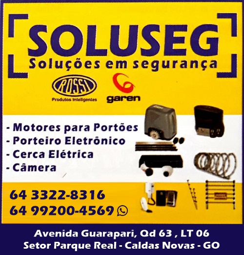 SOLUSEG - SEGURANÇA ELETRÔNICA EM CALDAS NOVAS